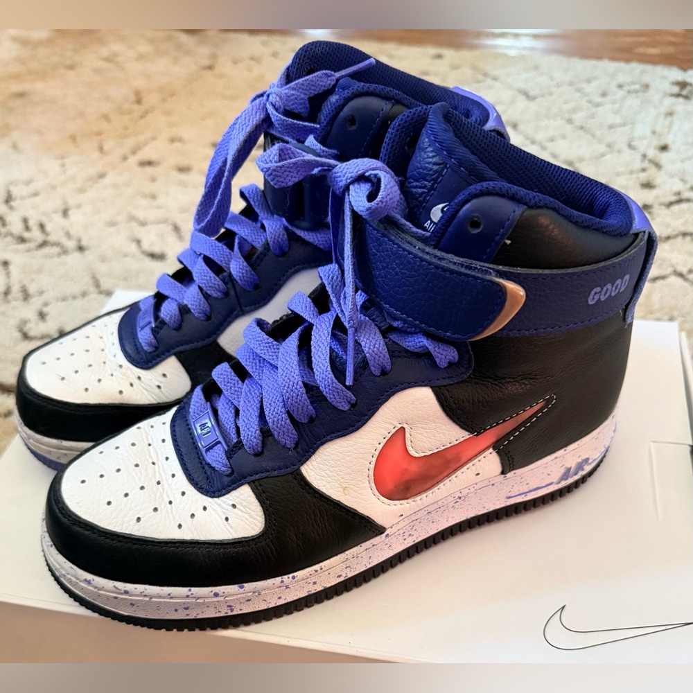 CUSTOM NIKE BY YOU AIR FORCE 1 HIGH TOPS, WOMENS, 8.5